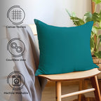 Encasa XO Cushion Covers, No Inserts, Cotton Throw Pillow Cases