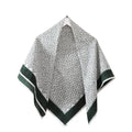 Ravaiyaa - Attitude is everything Sanganer Hand Block Printed Women's Scarves Pure Cotton Female Scarf Square Hijab Dupatta 40 X 40 Inch (White Green Chevron)