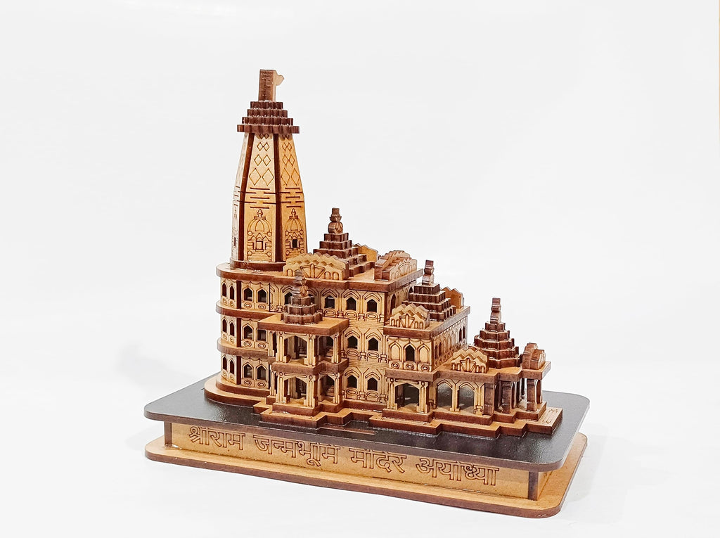 AAR Home Gallery Shri Ram Mandir Ayodhya Mandir for Home (Small) - Ideal for Home Decor and Pooja (5.5x3.5x6) inch