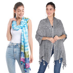 PALATT Cotton Scarf for Women | Lightweight Summer Stole for Women | Soft Breathable Ladies Scarf | Size 70 x 180 cm