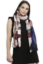 FabSeasons Cotton Viscose Colorful Printed Soft Scarf/Scarves, Shawl and Stoles for Women, Size - 90 * 190 cms