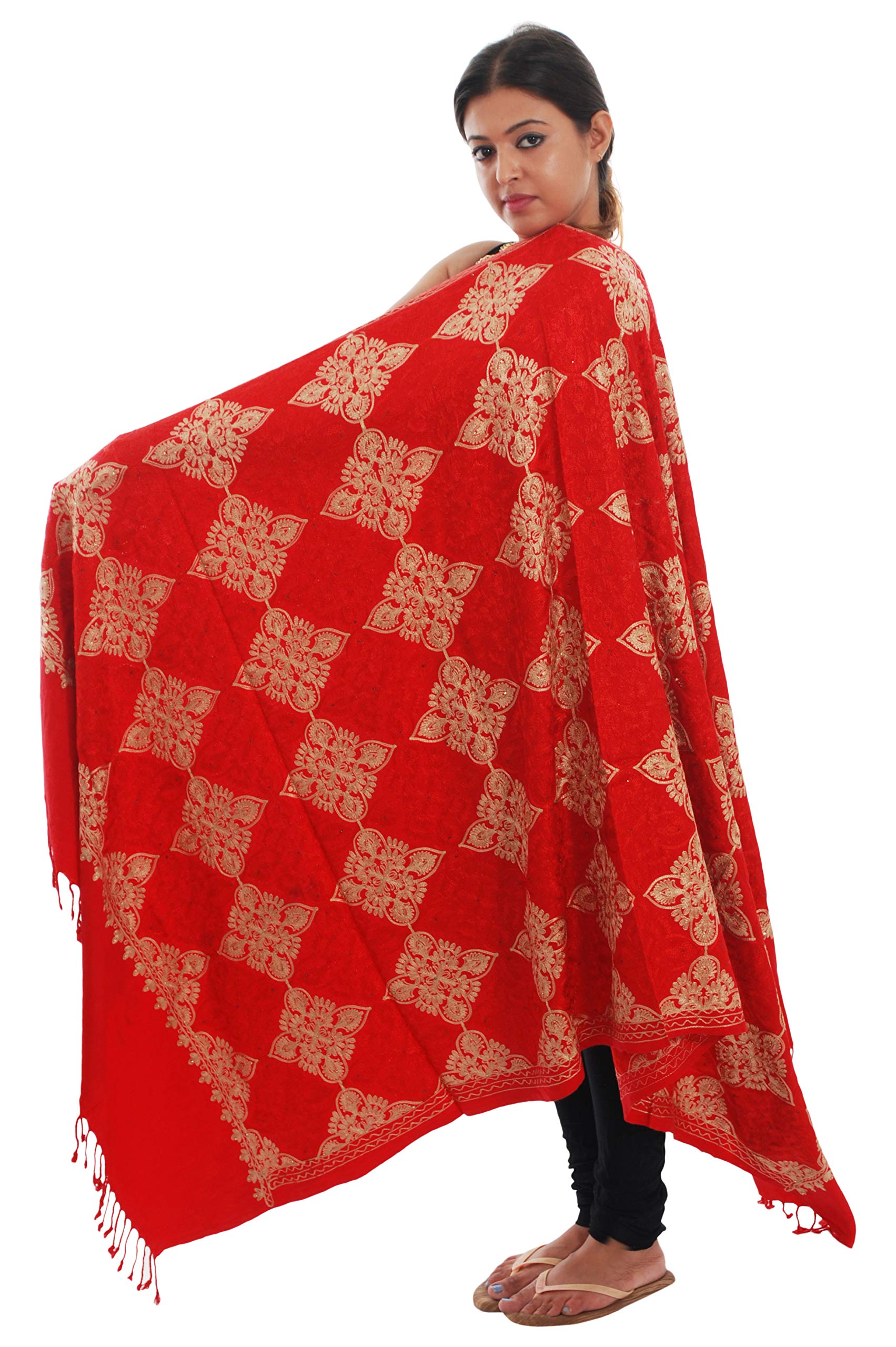 Japroz Women's Shawl (Red)