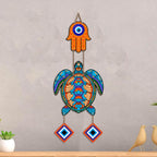 Artvibes Turtle Evil Eye Hanging Decor for Main Door & Entrance | Lucky Vastu MDF Wall Art | Decorative Accent for Living Room | Office | Hallway & Bedroom | Housewarming Gift Item (WH_8542N)