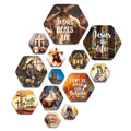 Artvibes Jesus Heals All Christian Art Hexagon Shape MDF Wooden Wall Decor Items | Spiritual Decor Items | Wall Art Paintings | Wall Illustrations| Stylish Modern Artwork | Gift (WPS_201N), Set of 13