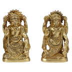 ARTVARKO Brass Dasavatharam of Lord Vishnu Statues Ten Incarnations Avatars Idol Murti Temple 3 Inch.