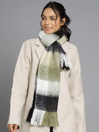Ravaiyaa - Attitude is everything Women's Cashmere Wool Acrylic Scarf Winter Long Scarves, Neck Wrap 72 X 14 Inch (Olive Green)