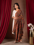 Naureen Women Ultra Soft Fine Wool Kani Shawl with Paisley Artwork, Warm and Soft, 40x80 inch