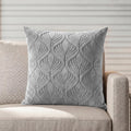 Yellow Weaves Jacquard Cushion Covers | Sofa Cushion Covers | Throw Pillow Cover for Sofa, Couch, Living Room| Removable & Washable | 16x16 Inches, 1 Piece (Grey)