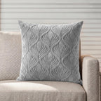 Yellow Weaves Jacquard Cushion Covers | Sofa Cushion Covers | Throw Pillow Cover for Sofa, Couch, Living Room| Removable & Washable | 16x16 Inches, 1 Piece (Grey)