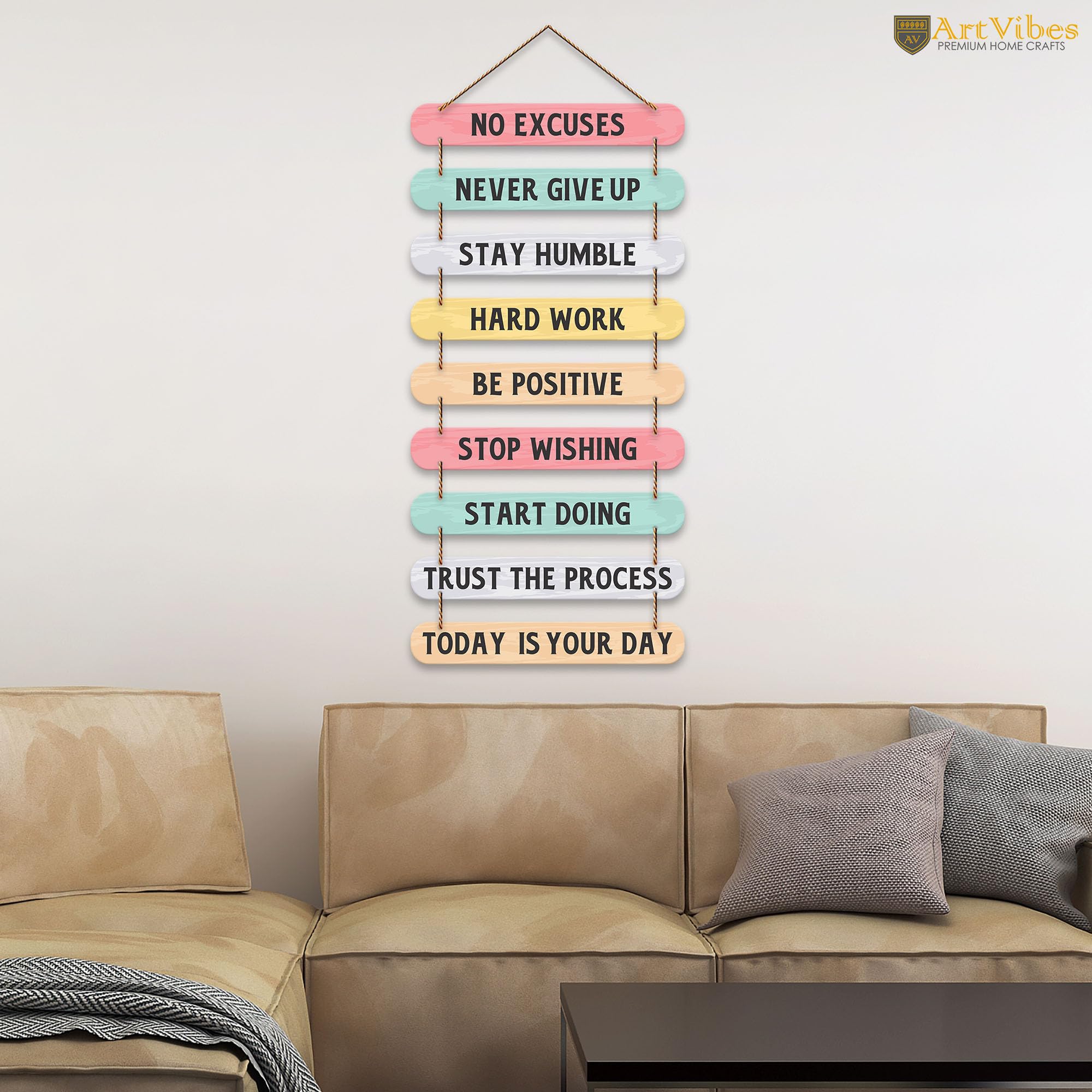 Artvibes Motivational Quotes Decorative Wall Art | Quotes Decor Item | Craft For Everyone | Motivational Wall Decor | Wall Accent | Graphic Art | Gift Items | Office | Decoration Items (WH_9301N