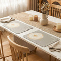 YELONA Leather Dining Table Placemats Set of 2 – Waterproof, Heat Resistant, Anti-Slip, Easy to Clean Table Mats for Dining Table, Kitchen & Home Décor (Cool Grey, 40 x 30 cm) Kafalo