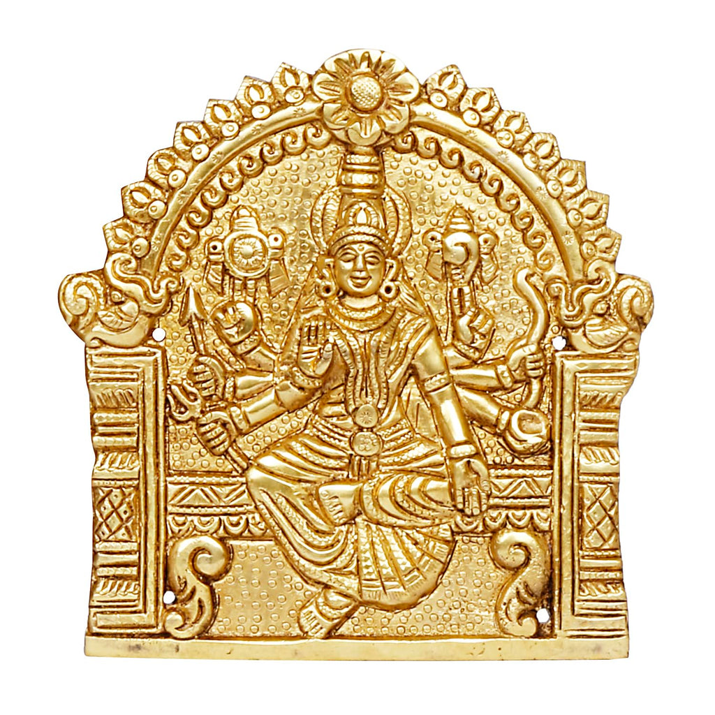 ARTVARKO Brass Ashtalakshmi Laxmi Set of 8 Pcs Ashta Lakshmi Wall Hanging for Diwali Pooja Mandir Temple Office Décor Marriage (5.5x5.5 Inch Each Idol) Gold