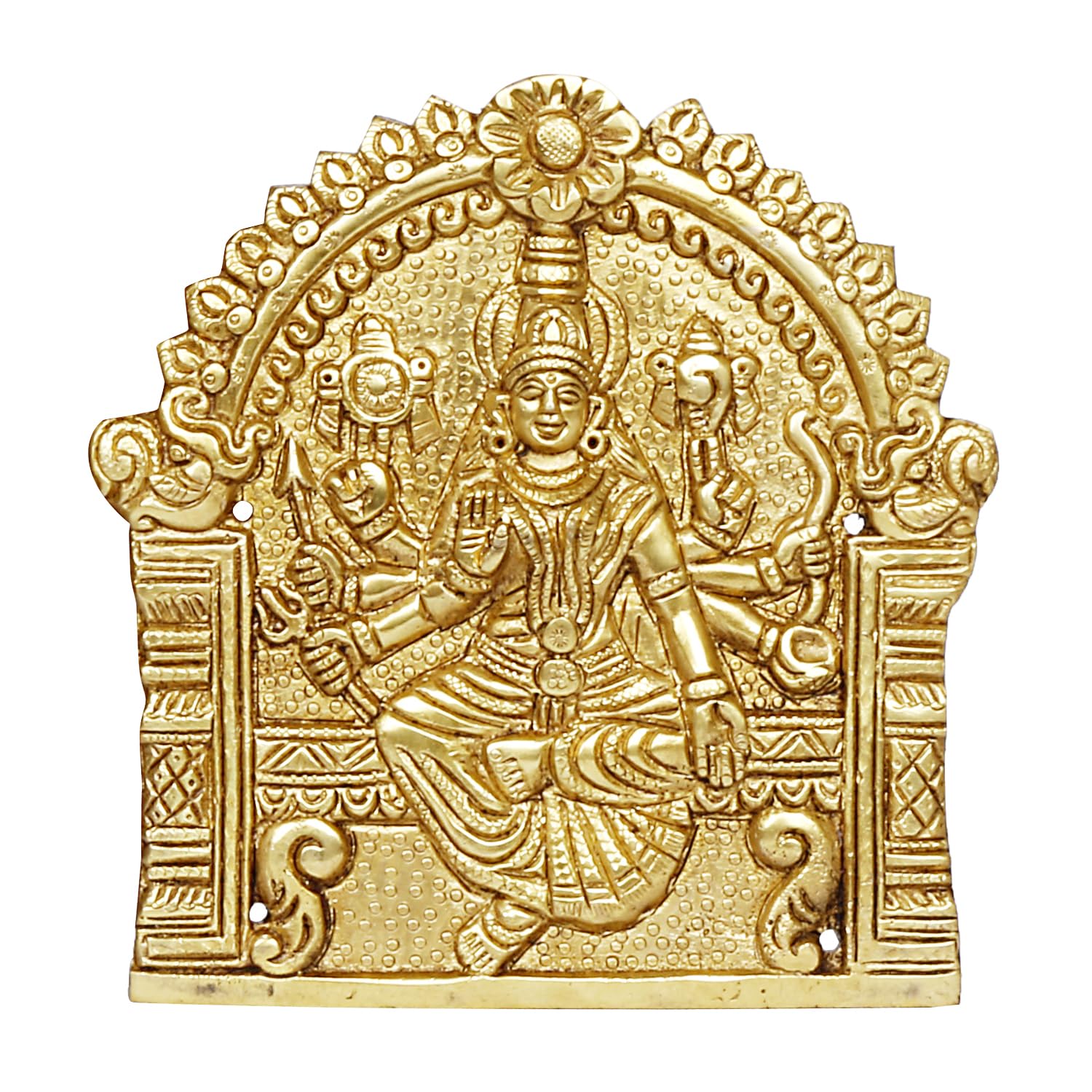 ARTVARKO Brass Ashtalakshmi Laxmi Set of 8 Pcs Ashta Lakshmi Wall Hanging for Diwali Pooja Mandir Temple Office Décor Marriage (5.5x5.5 Inch Each Idol) Gold