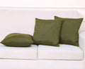 Yellow Weaves Jute Texture Cushion Covers, 12 X 12 Inches, Olive Green, Set of 3