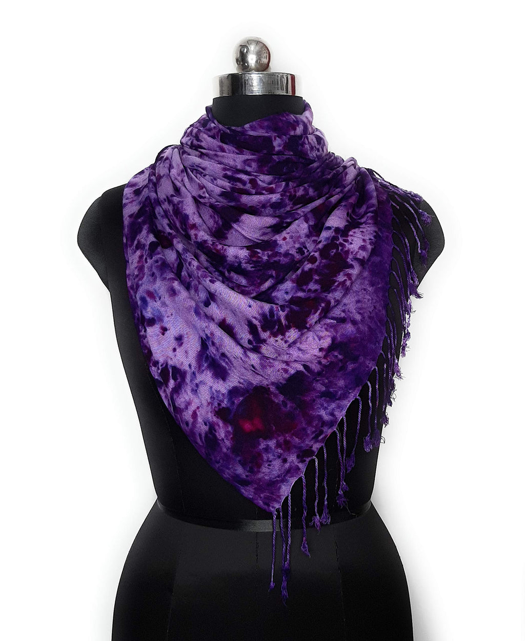 Chandwasia Rayon Scarf, scarves, stole & Shawl Batik Design for Men & Women for Summer & Winters(Black Purpe)