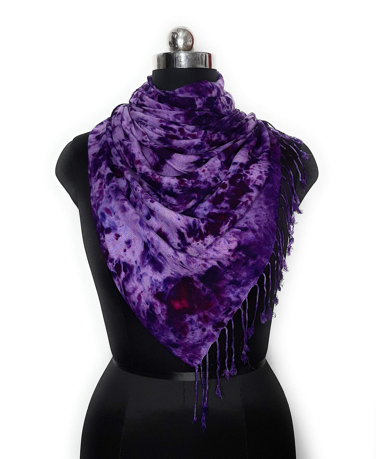 Chandwasia Rayon Scarf, scarves, stole & Shawl Batik Design for Men & Women for Summer & Winters(Black Purpe)