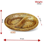 KridayKraft Metal Decorative Tray for Tableware,Dry Fruit Tray,Saunf Supari Candy,Dry Fruit and Sweets Serving Tray in Traditional Design Metal for Table Showpiece Decorative,Mouth Freshner Tray...
