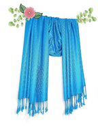 Chandwasia Viscose Scarf, Scarves, Stole & Shawl Batik Design For Men & Women For Summer & Winters, (Unisex), Blue