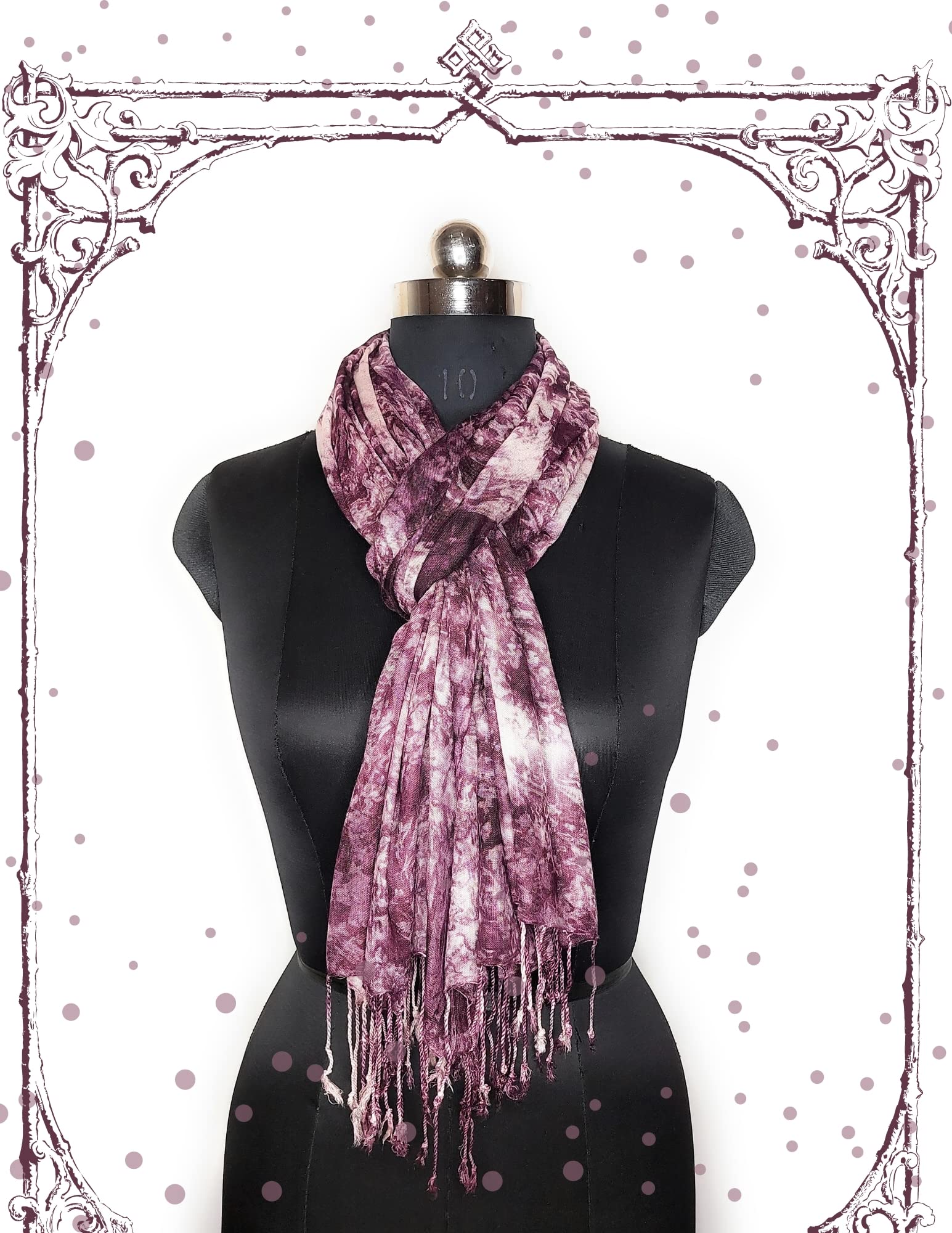 Chandwasia Rayon Shades Shibori Pattern Scarf, Scarves, Viscose Fabric Stole & Shawl Design for Men & Women for Summer & Winters