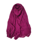 Iba & Isba Women's Plain Crinkled Scarves, Stoles, Hijab (76 x 36 inch) (Raisin)