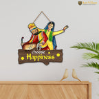 Artvibes Choose Happiness Positive Quote Wooden Wall Hanger for Gateway | Home Decor | Office | Gifts | Bedroom | Designer Artwork Decor Items for Living Room (WH_8704N)