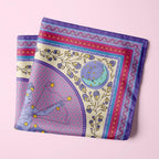 ULOS Women's Zodiac Signs Print Satin Scarf - Neck Scarf (Square) (22x22) (12 Designs)