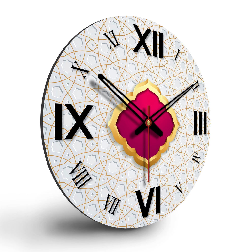 VIBECRAFTS Decorative Design Wooden Wall Clock for Home Decor | Office | Livingroom, Bedroom | Cafe | Gifts (WWCVC1Pcs_15066)