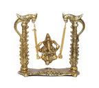 KridayKraft Ganesh ji Idol,Ganpati murti on Swing jhula for Temple Pooja, Ganesha Metal Statue Table Decorative Home,Office & Gift Your Relatives,Religious Idol Showpiece Figurines Gift Article...
