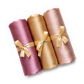Leaf & FEATHER™ Muna Satin Hijab Scarf for Women | Pack of 3 Hijab Set | 200 x 70 cm | Silky Smooth & Lightweight | Premium Everyday Color Collection (7. Blush Pink - Gold - Beige)