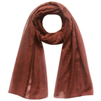 Lina & Lily Solid Shimmer Sparkle Glitters Sheer Maxi Shawl Head Scarf Hijab (#32 RUST)