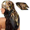 Luxeeva® Brown 35 Silk Head Scarf for Women Stylish, Multipurpose Satin Scarf, Ultra-Soft Hijab Scarf for Summer Sun Protection, Casual Wear