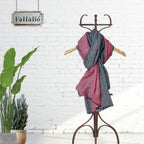 FAHABO Scarf for Women Stylish Pleated Cotton with Woven Border | Hijab Scarf | Stole | Soft, Lightweight, and Latest Scarves | 77 x 33 Inches (Red and Grey)