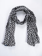 AQVA Printed Cotton Scarf for Women Stylish (Eclipse Black) | Head and Face Cover Scarf for Girls with 100% Cotton | Soft & Lightweight Scarves/Stoles for all Weather (72 x 43 in)