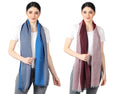 Flyer Women's stole/scarf Colour- Sky Blue & Grey AND Maroon Red & White soft viscose ethnic scarves pack of 2 ST-06-ST-12