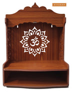 DIVOKAH® Beautiful Wooden Pooja Mandir for Home/Temple for Home and Office/Puja Mandir/Puja Stand/Pooja Mandapam with LED Spot Light (8 MM Plywood Thickness) LEDOMF