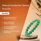 LIFE CHANGING ASTRO Natural Green Aventurine Quartz Bracelet for Men & Women, Healing Crystal Beaded Bracelet for Luck, Prosperity & Emotional Balance, Spiritual Energy Stone by Acharya Lavbhushan Ji