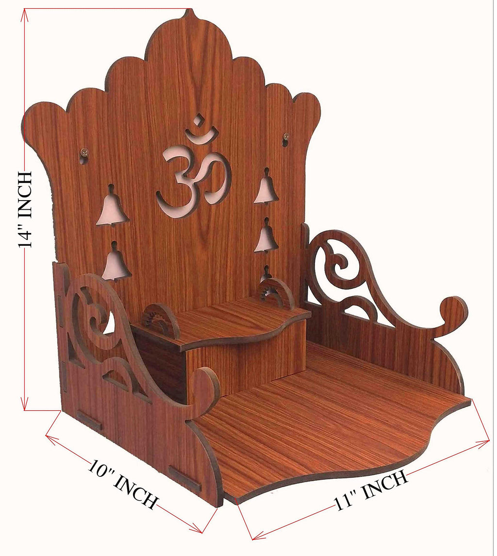 MANDIRAM SSI Fully Handmade Beautiful Small Wooden Home and Office Temple