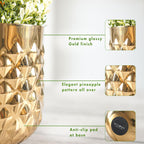 BEHOMA Gold Metal Indoor Planter Pot, Decorative, Golden - Set of 4