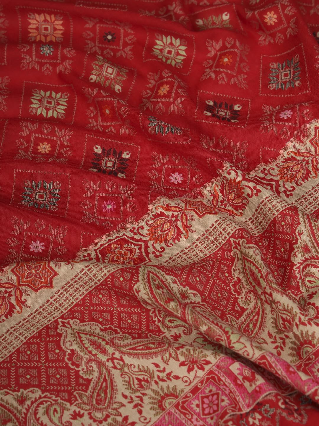 Pashmoda Women Chaman Kaani Woven Design Shawl (Size: 101 X 203 Cms)