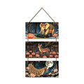 Artvibes Elephant Deer And Peacock Aesthetic Modern Art Decorative Wall Art MDF Wooden Wall Hanger for Living Room | Door Decoration Items | Artwork | Wall Illustrations | Ideal Gifts (WH_9456N)