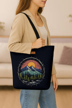 The Purple Tree Eco-Friendly Canvas Tote Bag, Sustainable, Reusable Shopping, Beach, Travel or Everyday Tote, Wide Tote Bag, Rising Sun