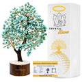 Certified Larimar Crystal Tree for Good Luck - Healing Crystals Money Tree for Wealth, Positive Energy at Home Office - Decorative Spiritual Gifts for Vastu, House Warming