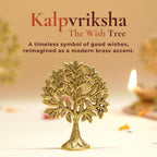 BEHOMA 100% Pure Brass (8.5 cm) Kalpvriksh Tree with Birds Set - Set of 10