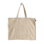KITES CREATIONS 100% Cotton Shopping Bag, Stylish & Shoulder Tote with Inner Pocket, Perfect for Grocery, Travel, Shopping, Chambray Slub (14”x17.5”x5.5”), Set of 10 - Bronze