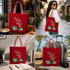 cantainoo Tote Bags | 300 GSM Canvas Tote Bag for Women | Tote Bags for Women | College, Shopping, Office & Everyday Carry Bag (Journey Ride-Red, Medium Pack of 1)