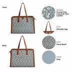 TEAL BY CHUMBAK Office Tote Bag for Women | Stylish Shoulder Bags for College | Professional Canvas Tote Bag | Laptop-Friendly College Bag
