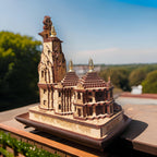 A&S Ventures Wooden Somnath Temple Model - Authentic, Handcrafted Design for Home Temple, Decor & Gifting (Wooden Brown)