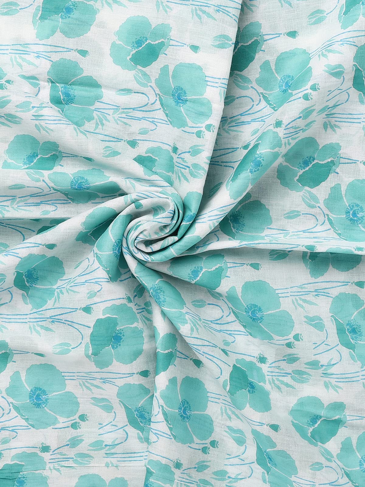 AQVA Printed Cotton Scarf for Women Stylish (Raheem Pista) | Head and Face Cover Scarf for Girls with 100% Cotton | Soft & Lightweight Scarves/Stoles for all Weather (72 x 43 in)