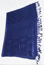 Saba Fashion Women Viscose Jaqurd Scarf/Shawl/Dupatta/Hijab/Wrap/Scarves/Stoles (NAVY BLUE)
