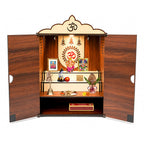SOLOBOLO Mandir for Home Big Size with Door | Pooja Mandir with Storage | Wooden Temple with | Door Temple | Step Design for Clear Darshan | Home Temple Pooja Cupboard |Big Size Approx. 2 feet